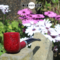 Alfred Dunhill - The White Spot Ruby Bark 5406 Group 5 Pot Pipe (DUN607)